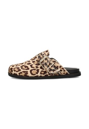 Muiltjes - black with animal print