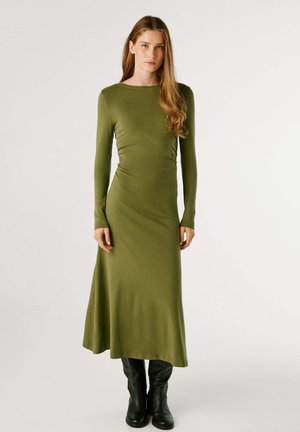 Trikotāžas kleita - khaki green