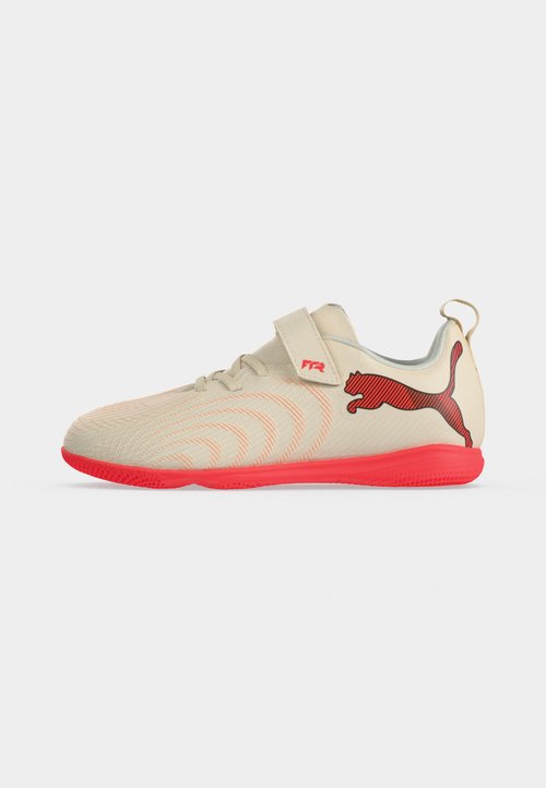 PUMA FUTURE 9 PLAY IT JR UNISEX - Indoor football boots - sugared almond/white/ultra red/black — photo 2