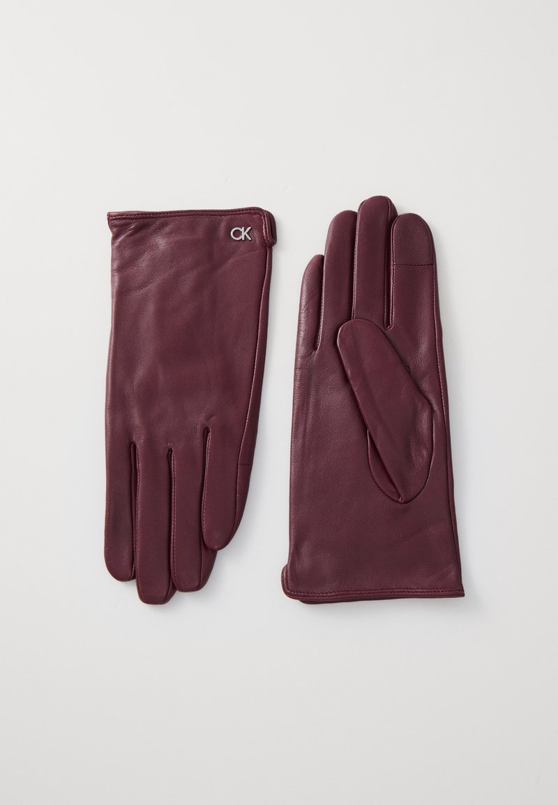 Calvin Klein GLOVES - Guanti - oxblood