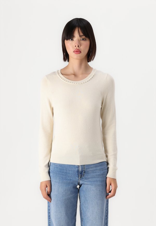ONLVENICE LIFE PEARL O NECK - Jumper - birch