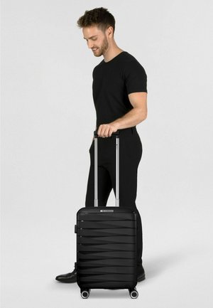 FRANKY, LONDON 4 ROLLEN KABINENTROLLEY S 55 CM MIT DEHNFALTE UNISEX - Kofferset - black
