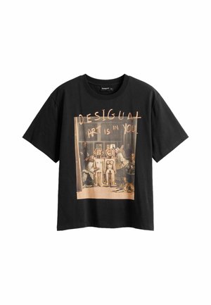 Desigual, PRINTED T-SHIRT - Tričko s potlačou - black