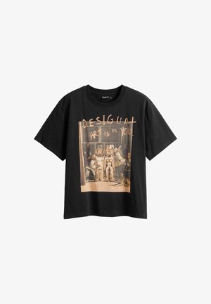 Desigual, PRINTED T-SHIRT - Tričko s potlačou - black
