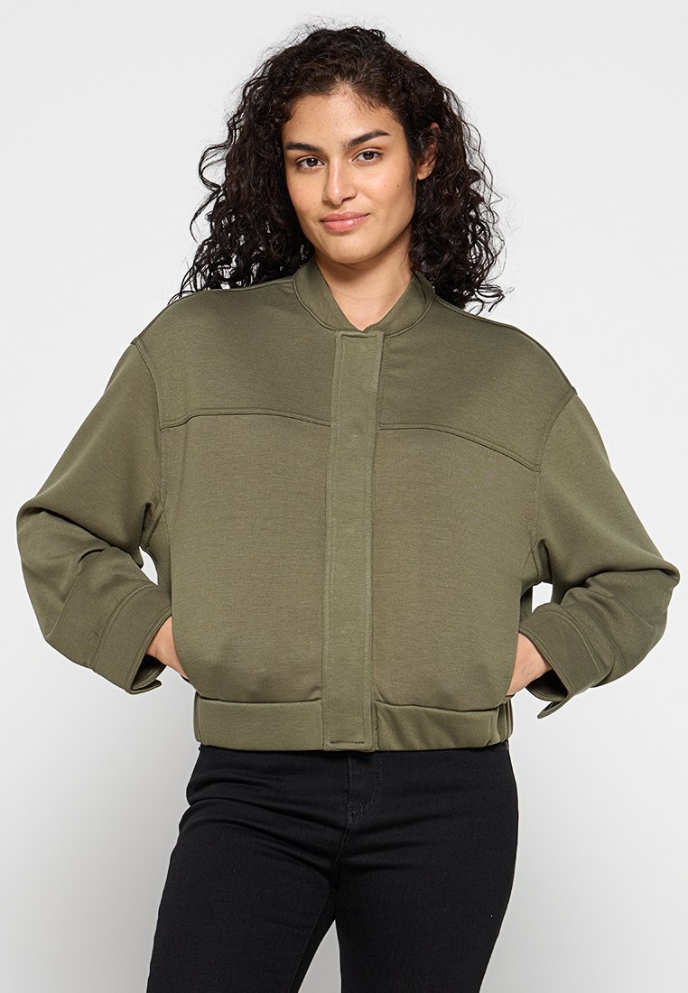 Mango Sweater met rits kaki Mango Sweater met rits kaki