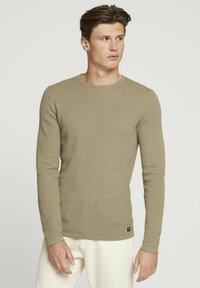TOM TAILOR DENIM Strickpullover - soft pale khaki melange
