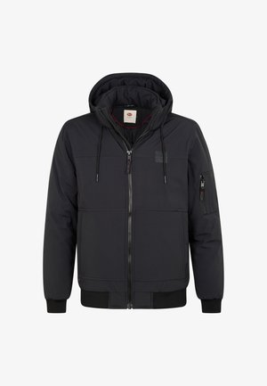Petrol Industries, HOODED BOMBER JACKET IRONVALLEY - Giacca da mezza stagione - deep black