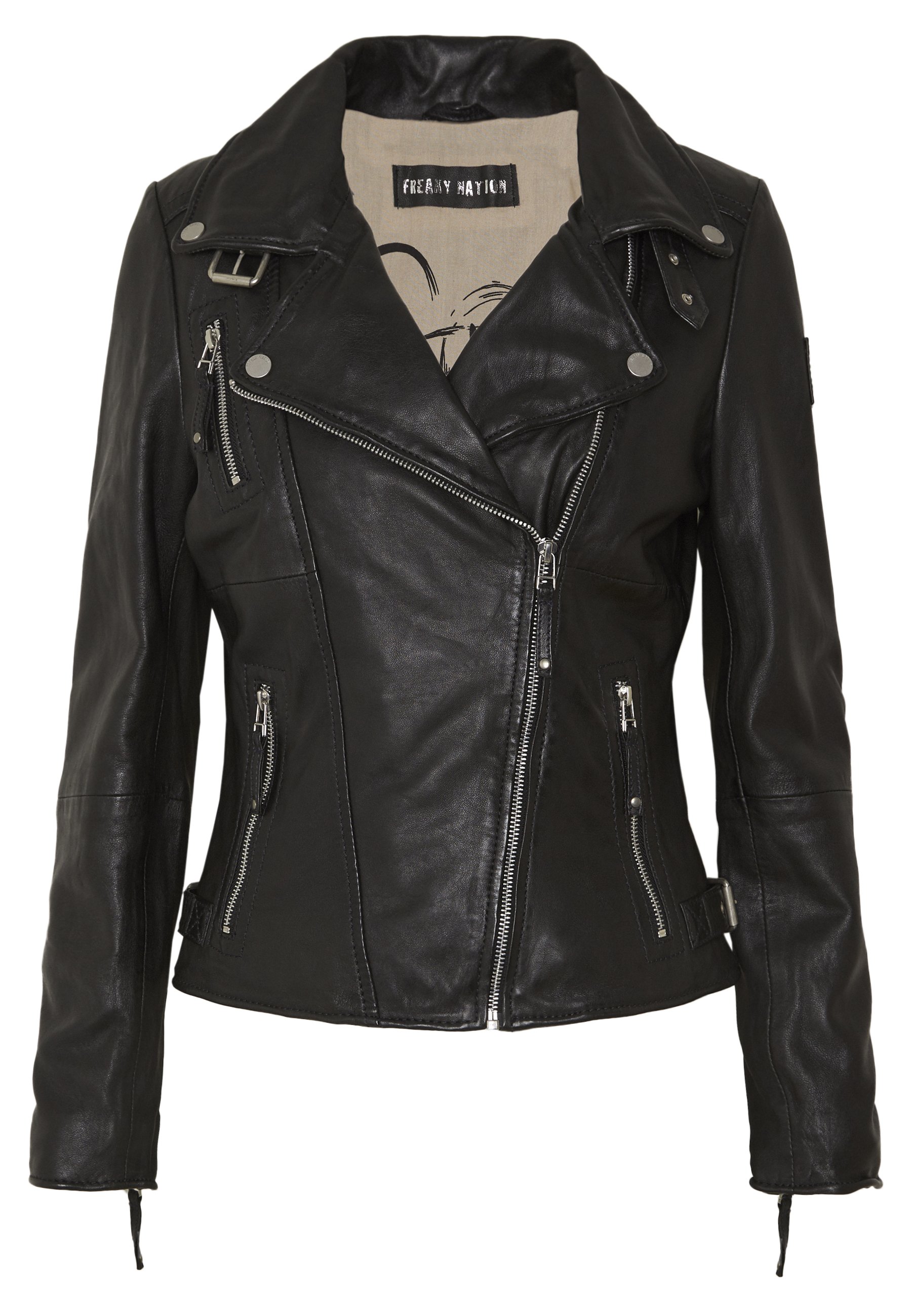 Freaky Nation BIKER PRINCESS Veste en cuir shadow Freaky Nation Biker Princess Blouson Femme: