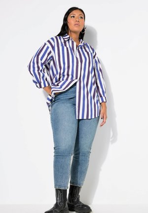 WIDE LEGS 5-POCKET ELASTIKBUND - Jeans Skinny Fit - dark blue denim