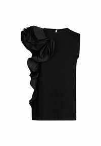 WITH FLOUNCED DETAILING - Top - black