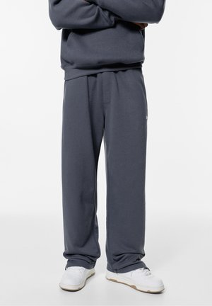 PULL&BEAR WIDE LEG - Teplákové kalhoty - dark blue