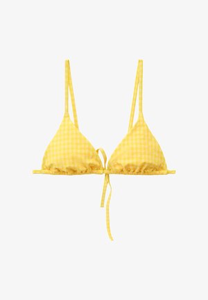 & OTHER STORIES, & OTHER STORIES TRIANGLE BIKINI TOP - Bikiniyläosa - yellow/white