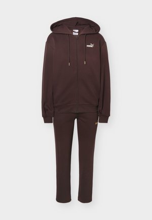 Puma, METALLIC HOODED STANDARD SUIT - Φόρμα - chocolate fondue