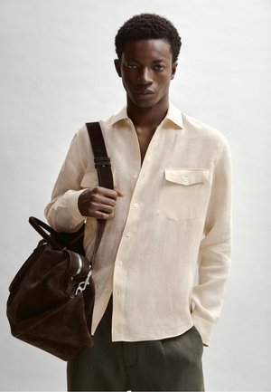 Massimo Dutti, SUEDE LEATHER TRAVEL BAG - Weekendtasker - dark brown