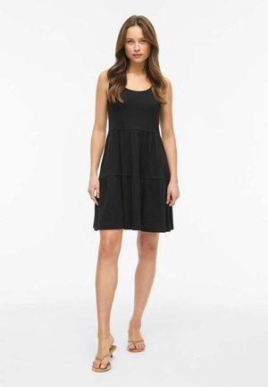 VILA MINIKLEID VIHOLLIE ÄRMELLOSES - Jerseykjole - black