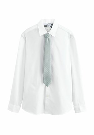 Next SET - Cămașă elegantă - white sage green dot