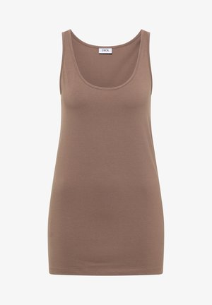 Cecil, LONGTOP MIT RUNDHALS IN UNIFARBE - Top - cocoa taupe