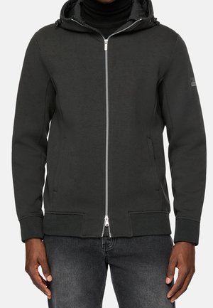 Felpa con zip - black