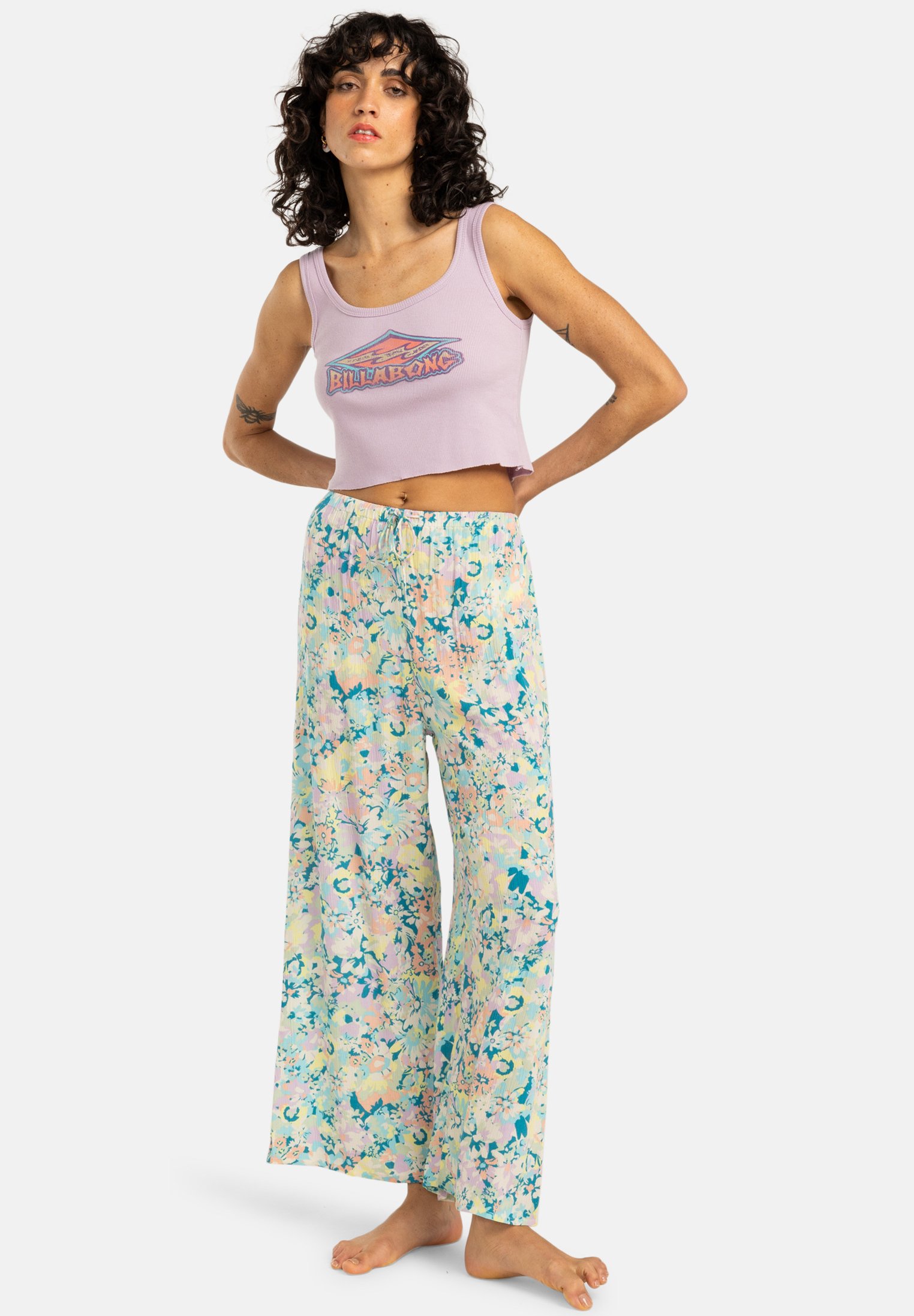 売れ筋商品|||ビラボン Tシャツ レディース トップス SUNSET DREAMS - Top - purple BF013226-BLK-m-01.jpg?v=1737948566