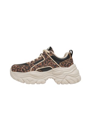 GALACTICA - Baskets basses - black brown leo