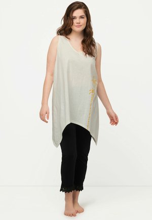 Ulla Popken V-AUSSCHNITT ÄRMELLOS - Top - offwhite