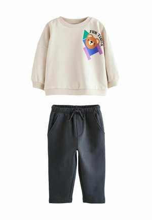 BACKPRINT AND JOGGERS SET - Melegítő - ecru animals