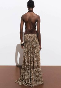 Mango LEOPARD-PRINT - Pliceret nederdel /Nederdele med folder - brown