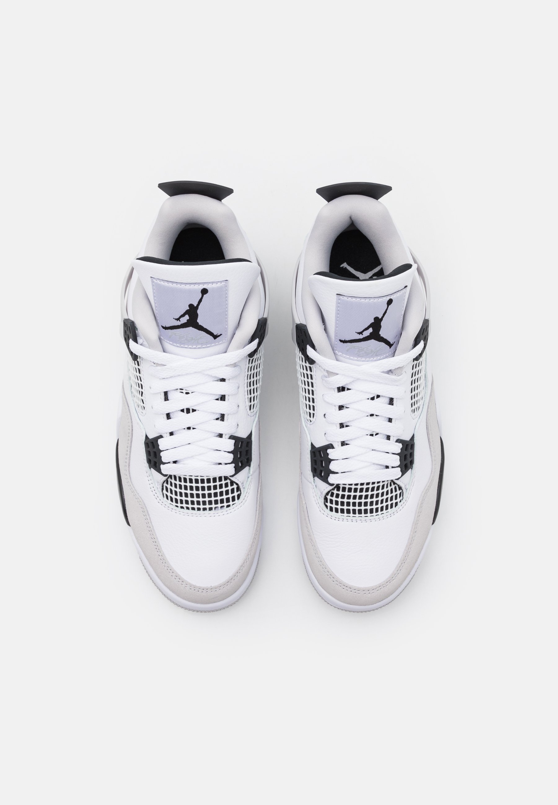 Jordan AIR JORDAN 4 RETRO - Sneakers alte - white/black/neutral grey/bianco  - Zalando.it
