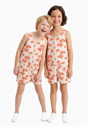 TINYCOTTONS, BLOSSOMS SHORT ONE PIECE UNISEX - Гащеризон - off-white