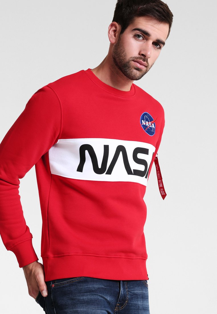 Alpha Industries NASA INLAY Sweater speed redRood Alpha Industries NASA INLAY Sweater speed redRood