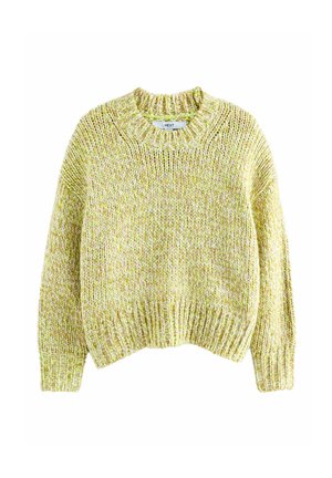 TWIST CREW NECK - Strickpullover - fluro yellow multi