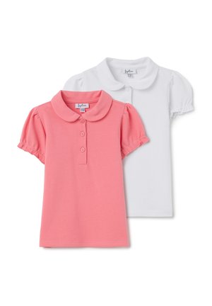 2 PACK WITH ROUNDED COLLAR - Polo - pink white