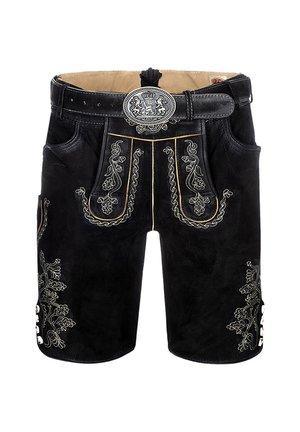 HORN - Leather trousers - schwarz