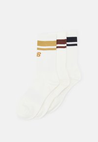 ESSENTIALS STRIPE MIDCALF 3 PACK - Chaussettes - white/sand