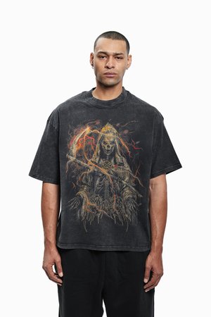 FAVELA DEVILS DAUGHTER UNISEX - Print T-shirt - black washed