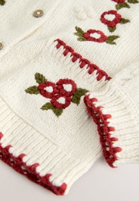 Next REGULAR FIT - FLORAL PRINT - Gilet - ecru