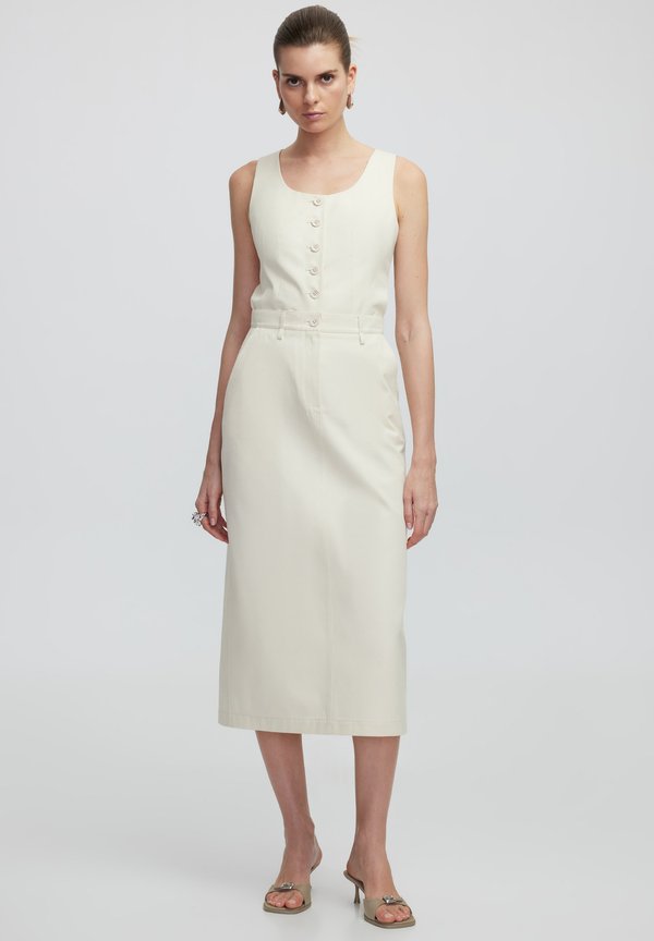 REGULAR FIT THIN - Bleistiftrock - bone