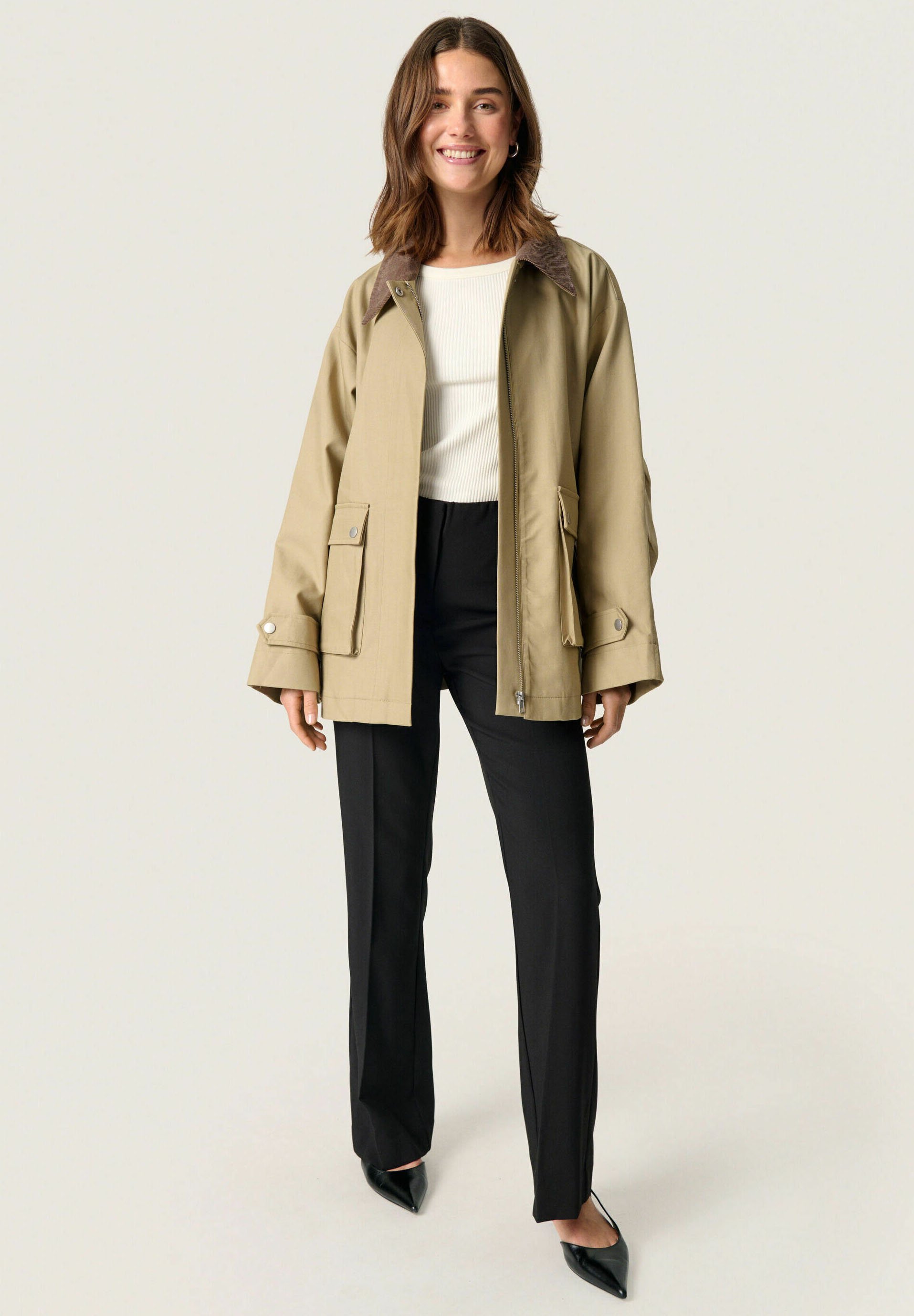 Soaked in Luxury JENNAH - Summer jacket - chinchilla/sand - Zalando