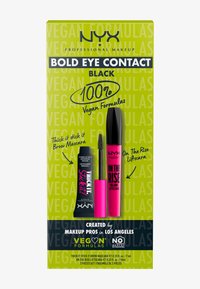 NYX Professional Makeup BOLD EYE CONTACT SET MIT ON THE RISE LIFTSCARA UND THICK IT. STICK IT! BROW MASCARA - Make-upset - black