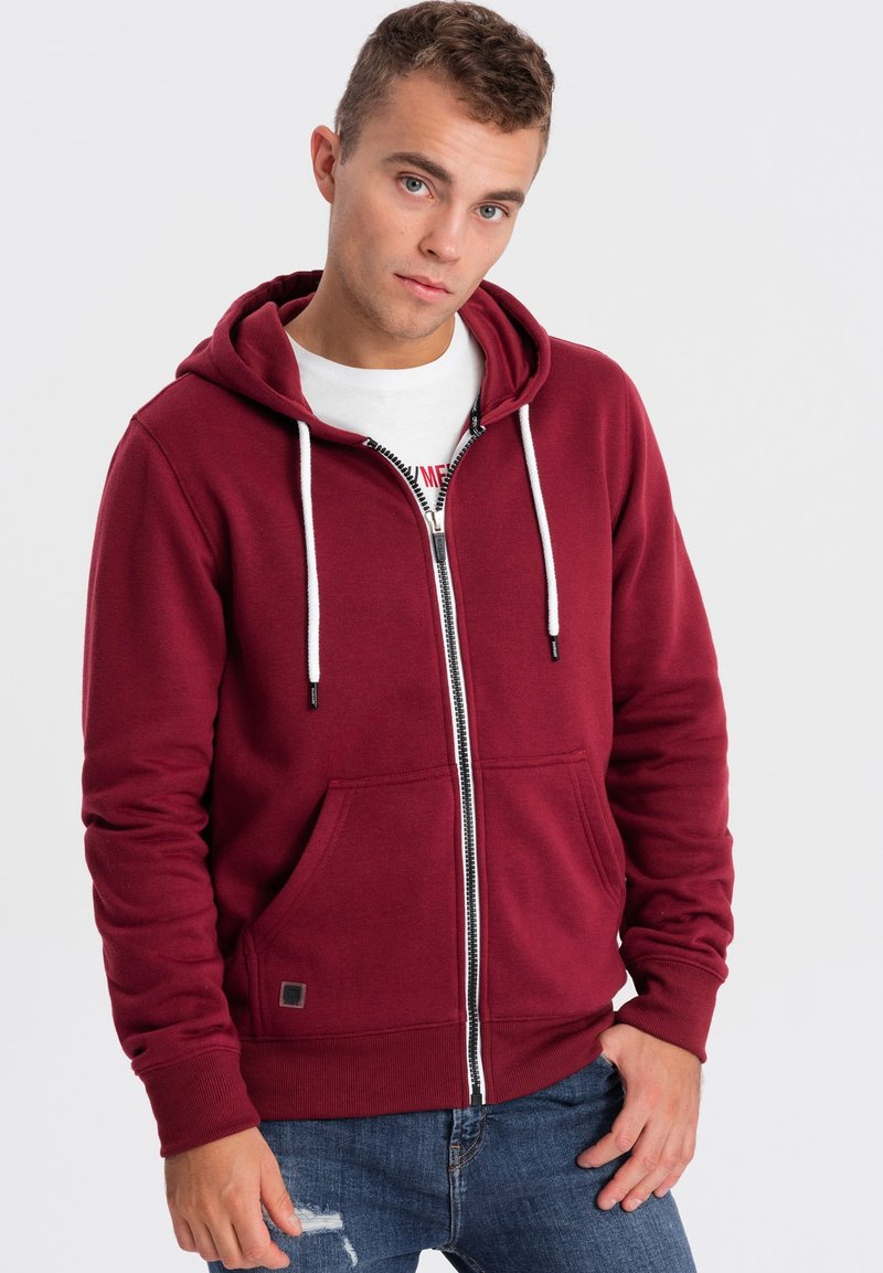 Ombre - SSBZ-0118 - Sweatjacke - burgundy, Vergrößern