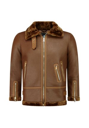 Imitatieleren jas - bruin