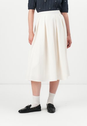 ONLY ONLMAILA LONG PLEAT SKIRT  - A-Linien-Rock - cloud dancer