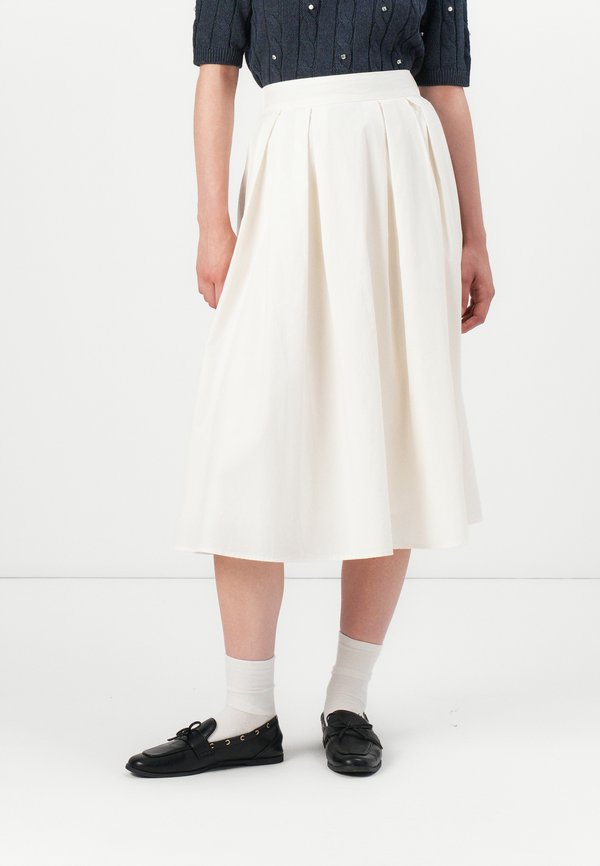 ONLMAILA LONG PLEAT SKIRT  - A-Linien-Rock - cloud dancer