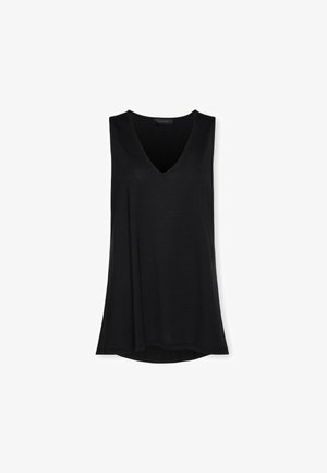 Elena Mirò, TOP MISTO LYOCELL CON SCOLLO A V - Bluse - nero