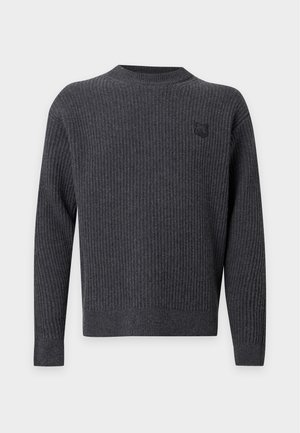 Maison Kitsuné, FOX HEAD RIBBED JUMPER - Jersey de punto - anthracite