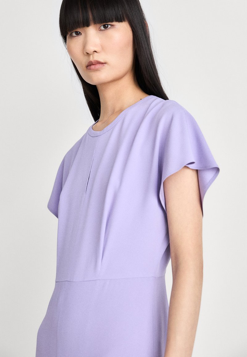 strapless open back dress Entro Entro Gingham Print Flutter Sleeve Square Neck Maxi Dress Purple Pink Medium | Sz: M main image 0