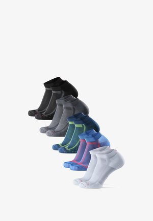 LONG DISTANCE RUNNING LOW-CUT 5 PACK - Calcetines tobilleros - MC (Black/Grey, Blue/Yellow, Grey/Black, White, Blue)