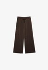 SOFT-TOUCH SEAM DETAIL - Tracksuit bottoms - dark brown