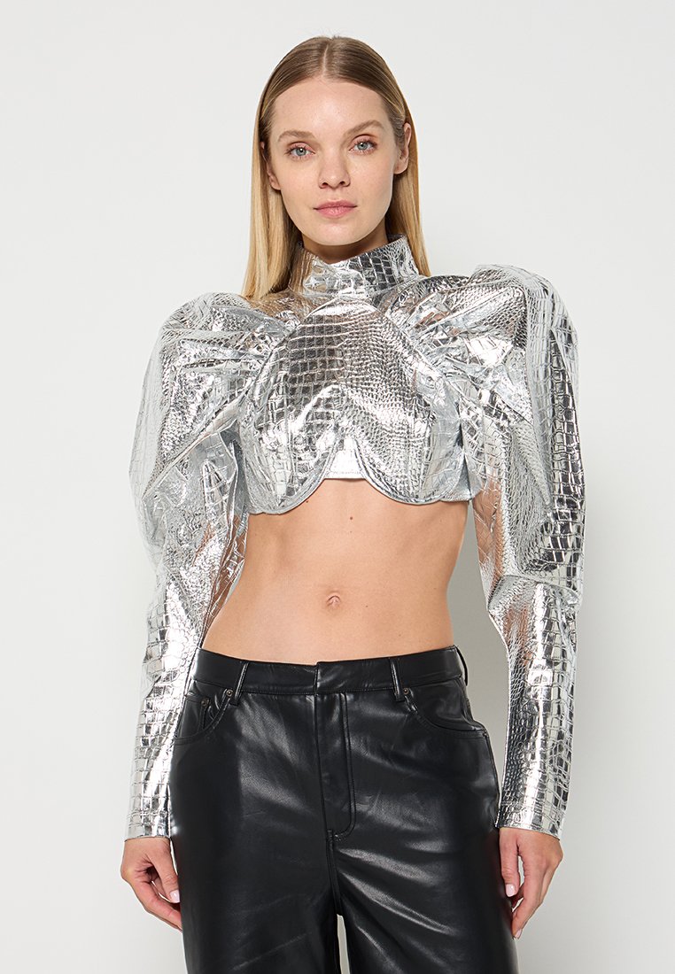 ROTATE Blouse zilverkleurig