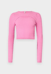 ONLMEDDI CABLE CROP O NECK - Svetrík - fuchsia pink